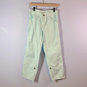 Womens fresh produce size xs aqua blue light blue hiking roll up pants